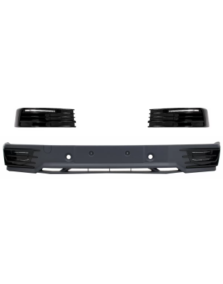 Spoiler paraurti anteriore con LED DRL Luci diurne compatibile con VW Transporter T6 (2015-in poi) S