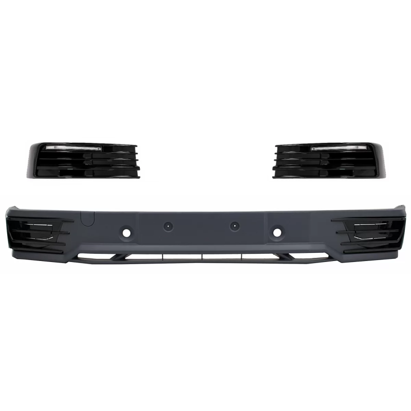 Spoiler paraurti anteriore con LED DRL Luci diurne compatibile con VW Transporter T6 (2015-in poi) S