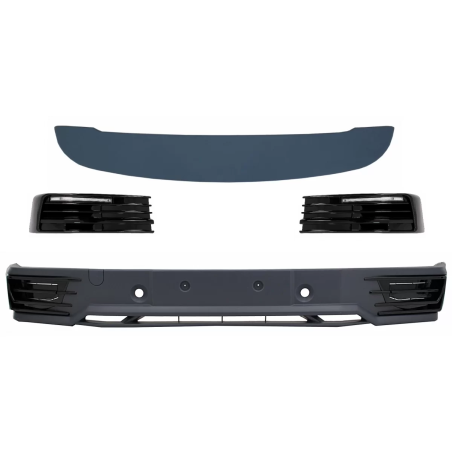 Spoiler paraurti anteriore con LED DRL Luci diurne and Spoiler tetto compatibile con VW Transporter 