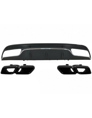 Paraurti posteriore Diffusore compatibile con Mercedes C-Classe W205 S205 (2014-2020) C63 design con