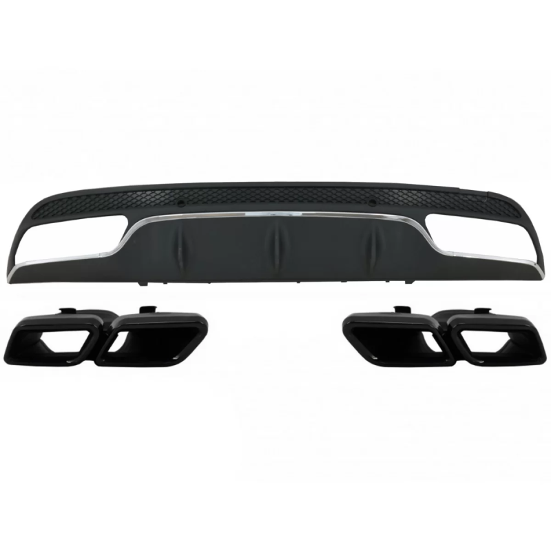 Paraurti posteriore Diffusore compatibile con Mercedes C-Classe W205 S205 (2014-2020) C63 design con