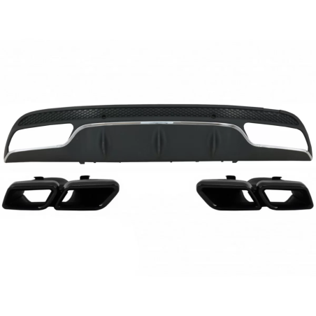 Paraurti posteriore Diffusore compatibile con Mercedes C-Classe W205 S205 (2014-2020) C63 design con