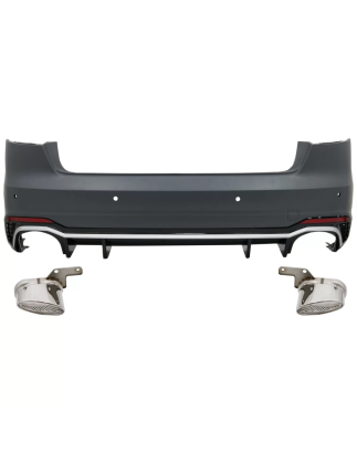 Paraurti posteriore compatibile con Audi A4 B9 8W (2016-2018) Berlina RS4 design (Cod. K-RBAUA4B9RS)