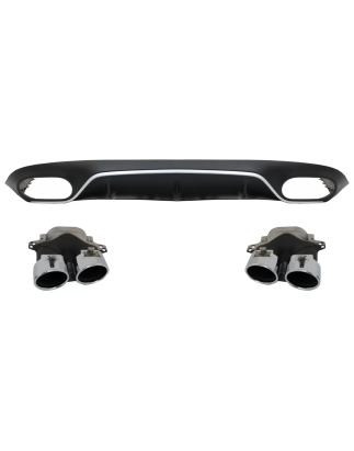 Diffusore posteriore con Terminali di scarico compatibile con Mercedes Classe E C238 A238 AMG Sport 
