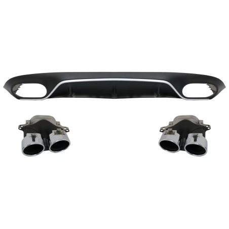 Diffusore posteriore con Terminali di scarico compatibile con Mercedes Classe E C238 A238 AMG Sport 