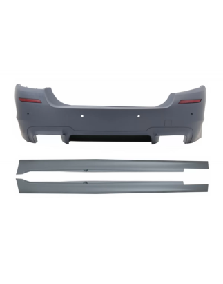 Paraurti posteriore compatibile con BMW 5 Serie F10 (2011-2017) con Minigonne laterali design M5 (Co