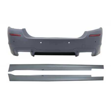 Paraurti posteriore compatibile con BMW 5 Serie F10 (2011-2017) con Minigonne laterali design M5 (Co