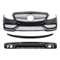 Paraurti anteriore compatibile con Mercedes C-Classe C205 A205 Cabrio (2014-2019) con Trunk Spoiler 