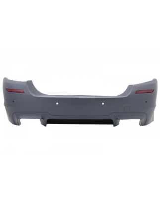 Paraurti posteriore compatibile con BMW 5 Serie F10 (2011-2017) con Dual Twin Terminali di scarico f