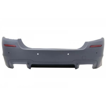 Paraurti posteriore compatibile con BMW 5 Serie F10 (2011-2017) con Dual Twin Terminali di scarico f
