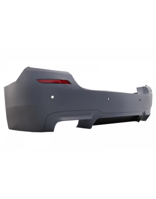 Paraurti posteriore compatibile con BMW 5 Serie F10 (2011-2017) con Dual Twin Terminali di scarico f