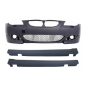 Paraurti anteriore compatibile con BMW 5 Serie E60 E61 (2003-2010) con Minigonne laterali design M5 