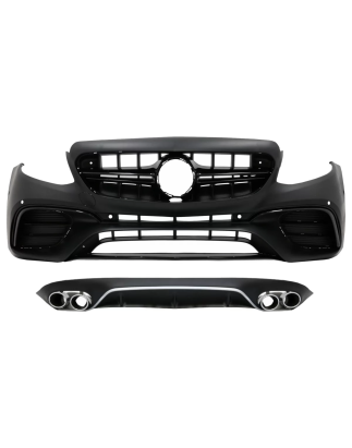 Paraurti anteriore con Diffusore and Terminali di scarico compatibile con Mercedes Classe E C238 A23