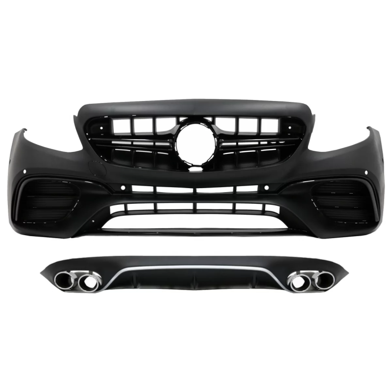 Paraurti anteriore con Diffusore and Terminali di scarico compatibile con Mercedes Classe E C238 A23