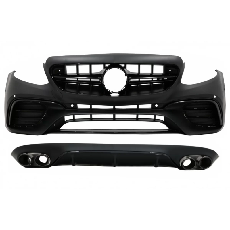 Paraurti anteriore con Diffusore and Terminali di scarico compatibile con Mercedes Classe E C238 A23