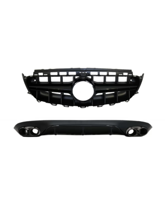 Diffusore posteriore & Terminali di scarico and Central Grille compatibile con Mercedes Classe E C23