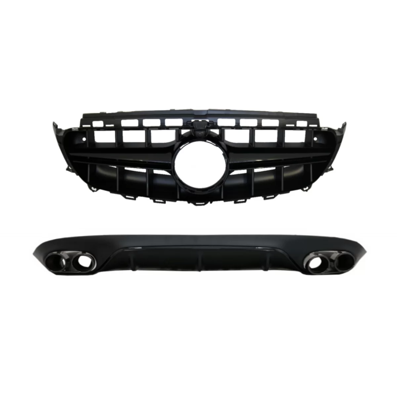 Diffusore posteriore & Terminali di scarico and Central Grille compatibile con Mercedes Classe E C23