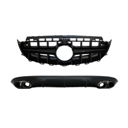 Diffusore posteriore & Terminali di scarico and Central Grille compatibile con Mercedes Classe E C23
