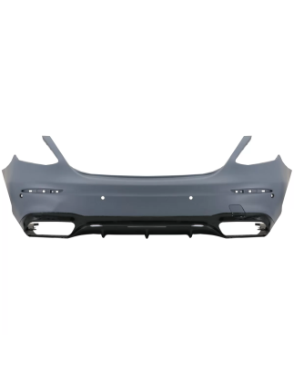 Paraurti posteriore compatibile con Mercedes Classe E W213 (2016-2019) E63 design nero Edition (Cod.