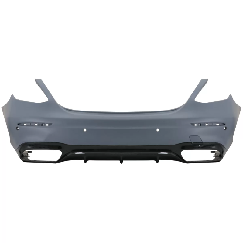 Paraurti posteriore compatibile con Mercedes Classe E W213 (2016-2019) E63 design nero Edition (Cod.
