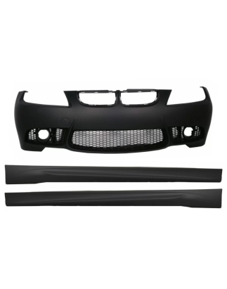 Paraurti anteriore compatibile con BMW 3 Serie E90 Berlina E91 Touring (2004-2008) con Minigonne lat