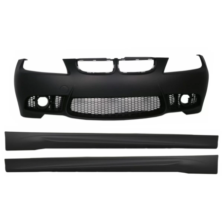 Paraurti anteriore compatibile con BMW 3 Serie E90 Berlina E91 Touring (2004-2008) con Minigonne lat