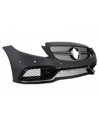Paraurti anteriore & Diffusore con Terminali di scarico compatibile con Mercedes C-Classe W205 S205 