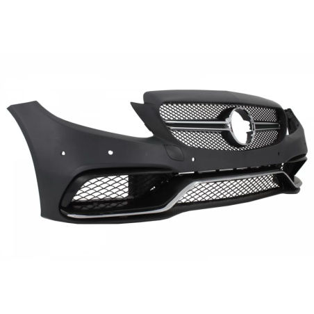Paraurti anteriore & Diffusore con Terminali di scarico compatibile con Mercedes C-Classe W205 S205 