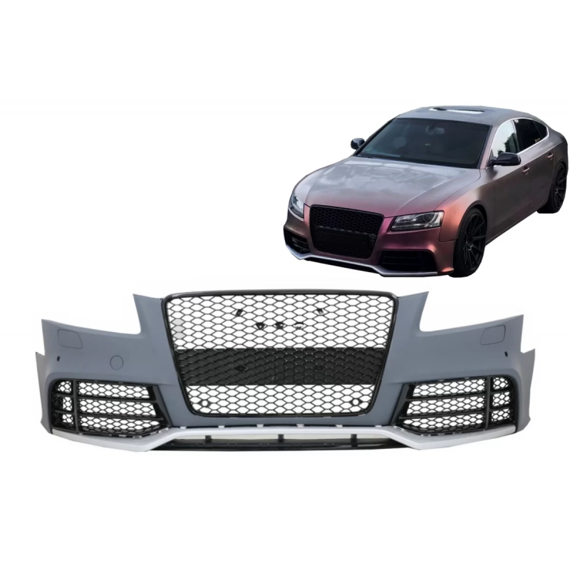 Paraurti anteriore compatibile con Audi A5 8T Pre Facelift (2007-2011) RS5 design (Cod. K-FBAUA58TRS