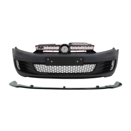 Paraurti anteriore con Lip Extension Spoiler nero lucido compatibile con VW Golf VI Golf 6 (2008-201