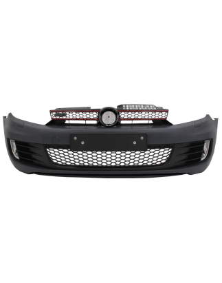 Paraurti anteriore con Lip Extension Spoiler nero lucido compatibile con VW Golf VI Golf 6 (2008-201