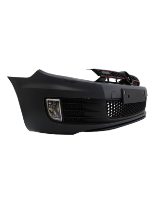 Paraurti anteriore con Lip Extension Spoiler nero lucido compatibile con VW Golf VI Golf 6 (2008-201