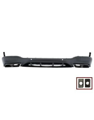 Diffusore posteriore con Terminali di scarico compatibile con Mercedes GLC X253 SUV (2015-07.2019) N
