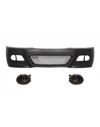 Paraurti anteriore con fendinebbia fumè compatibile con BMW 3 Serie E46 Cabrio Berlina Touring (199