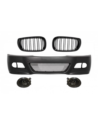 Paraurti anteriore con Fog lights compatibile con BMW 3 Serie E46 (1998-2004) look M3 and Griglie ce