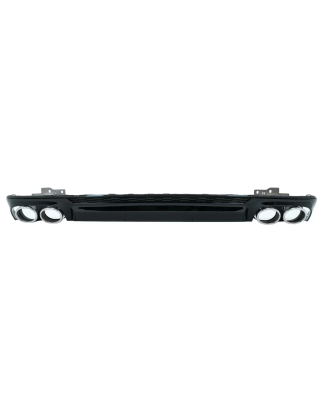 Paraurti posteriore Spoiler Diffusore con Terminali di scarico compatibile con Audi A6 C8 4K Avant B