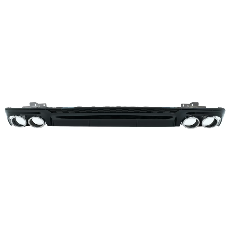 Paraurti posteriore Spoiler Diffusore con Terminali di scarico compatibile con Audi A6 C8 4K Avant B