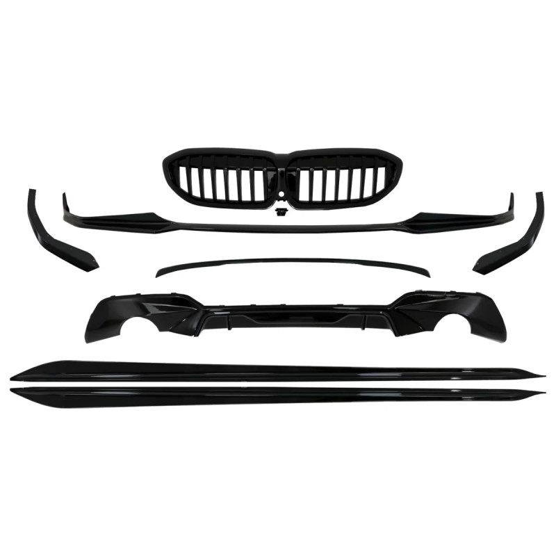 Kit carrozzeria completo Extensions compatibile con BMW 3 Serie G20 Berlina (2018-2022) M design ner