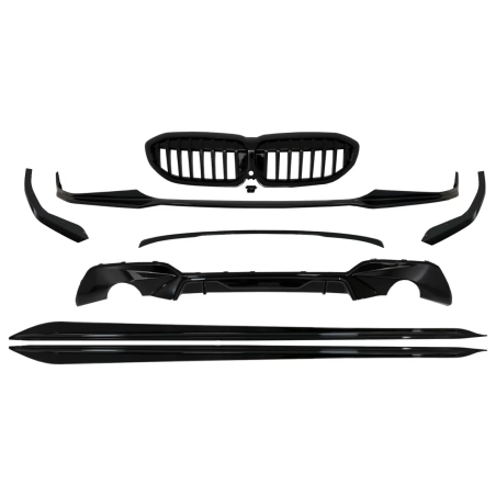 Kit carrozzeria completo Extensions compatibile con BMW 3 Serie G20 Berlina (2018-2022) M design ner