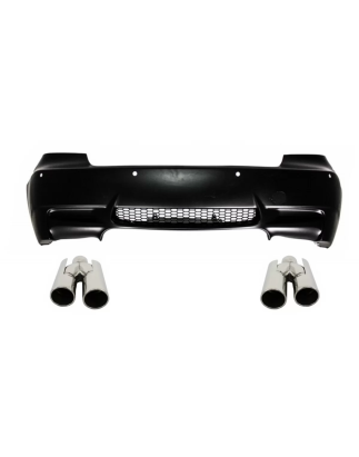 Paraurti posteriore compatibile con BMW 3 Serie E92 E93 (2006-2010) con Terminali di scarico design 