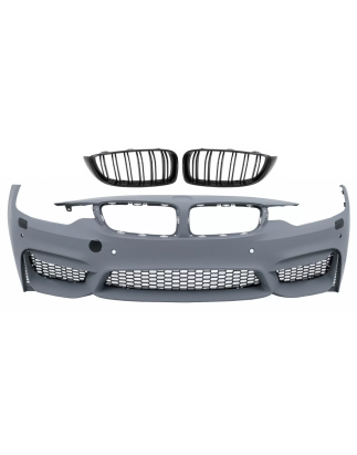 Paraurti anteriore con Grilles compatibile con BMW 4 Serie F32 F33 Convertible F36 Gran (2013-2017) 