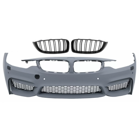 Paraurti anteriore con Grilles compatibile con BMW 4 Serie F32 F33 Convertible F36 Gran (2013-2017) 