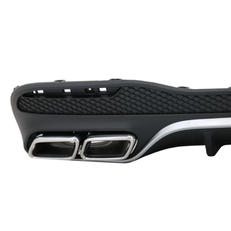 Diffusore posteriore con Terminali di scarico compatibile con Mercedes GLE W166 SUV Sport Line (2015