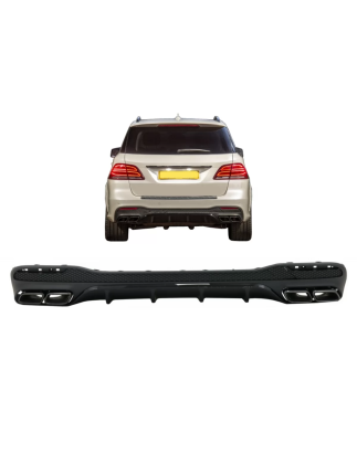 Diffusore posteriore con Terminali di scarico compatibile con Mercedes GLE W166 SUV Sport Line (2015