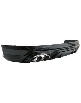 Spoiler diffusore sottoparaurti posteriore Double Outlet compatibile con Audi Q5 SUV FY S-Line (2018