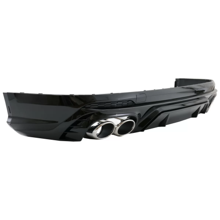 Spoiler diffusore sottoparaurti posteriore Double Outlet compatibile con Audi Q5 SUV FY S-Line (2018