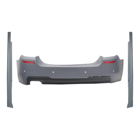 Paraurti posteriore con Minigonne laterali compatibile con BMW 5 Serie F10 (2011-2017) design M-Tech