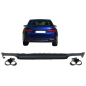Paraurti posteriore Spoiler Diffusore con Terminali di scarico compatibile con Audi A6 C8 4K Avant B