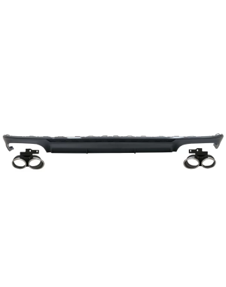 Paraurti posteriore Spoiler Diffusore con Terminali di scarico compatibile con Audi A6 C8 4K Avant B