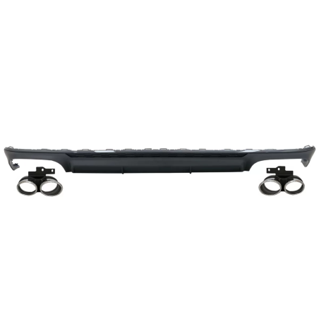 Paraurti posteriore Spoiler Diffusore con Terminali di scarico compatibile con Audi A6 C8 4K Avant B